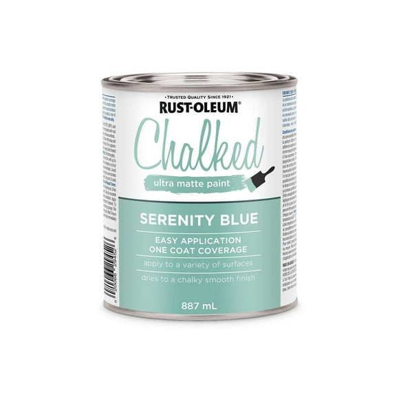Peinture ultra mate crayeuse Rust-Oleum Specialty en bleu sérénité 887 ml