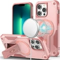 thumbnail image 4 of For iPhone 13 Pro Max Sturdy Bracket Kickstand Magnetic Hybrid - Pink, 4 of 5