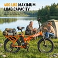 thumbnail image 4 of Qlife Hunter 20" Foldable Electric Bike Fat Tire for Adults, 48V 13.5Ah 500W, 28MPH 65Mi Max Range E Bike, 5-Speed Riding, Folding Electric Bicycle, Orange, 4 of 6