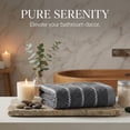 thumbnail image 5 of REGALWOVEN Pure Cotton Soft Hand Towels, Wavy Stripe Highly Absorbent Towels, 2 Pack Decorative Towel Set for Bathroom, Guest Room, Holiday Dark Grey 29" x 13", 5 of 7