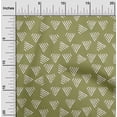 thumbnail image 2 of oneOone Georgette Viscose Olive Green Fabric Asian Block Craft Projects Decor Fabric Printed By The Yard 42 Inch Wide, 2 of 4