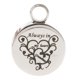 thumbnail image 4 of redondo de acero inoxidable a prueba de agua Siempre corazón Cremación abuela Hugo Memorial Cremation Pendant, 4 of 10