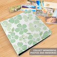 thumbnail image 4 of FORMRS 3 Ring Photo Album 4"x6" Self Adhesive Large Capacity PU Leather Cover, Green Floral, 4 of 8