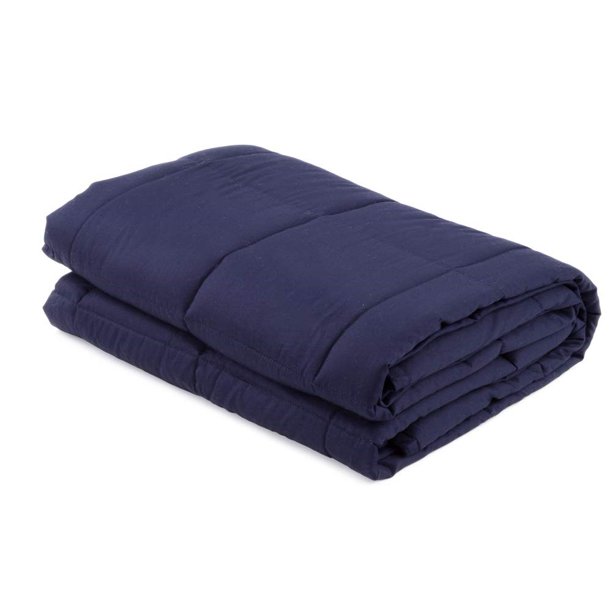 Class Cotton Weighted Blanket for Kids (36X48, 5 lbs, Twin Size, Navy