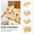 thumbnail image 2 of Yayeee Collapsible Cube Storage Bin with Lid Fabric Closet Decorative Basket with Handles, Watercolor Sunflowers and Leaves, 2 of 7
