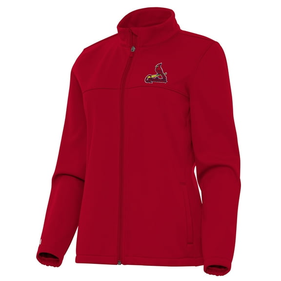 Women's Antigua Red St. Louis Cardinals Links 2 Golf Full-Zip Jacket