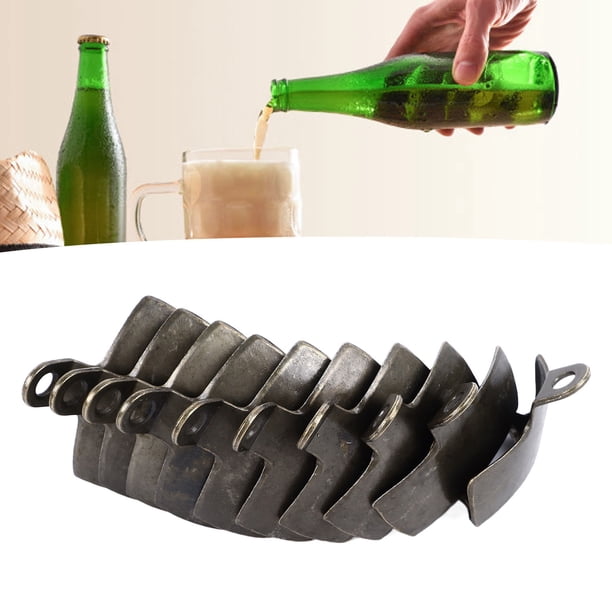 Abridor De Botellas De Cerveza Rústico, 10 Juegos De Bronce Antiguo, Resistente, Estable, Fácil Instalación, Abridor De Tapas De Cerveza Montado En La Pared Para Bar
