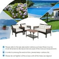 thumbnail image 5 of Spaco Patio Furniture 5 Pieces Patio Rattan Furniture Set, Outdoor Wicker Rattan Chairs Garden Backyard Balcony Porch Poolside loveseat with Acacia Wood Table, 5 of 8