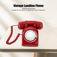 thumbnail image 2 of Teléfono fijo retro vintage Pomya Rotary Dia Red, 2 of 9