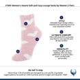 thumbnail image 5 of CTM  Hearts Soft and Cozy Lounge Socks by Wootie (1 Pair) (Women), 5 of 5