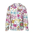 thumbnail image 1 of Balery Peace Love and Dove Flower Power Sudadera ligera de manga larga con capucha y protección solar UPF 50+ para hombre y mujer, ideal para pesca y running-Large, 1 of 7
