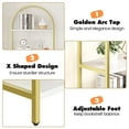 thumbnail image 3 of 5 Tier Bookshelf, Arched Bookcase Display Racks, Metal Frame Modern Storage Rack, 3 of 7