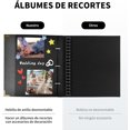 thumbnail image 4 of Albumes de Fotos, 60 Páginas, Hojas Sueltas, con Pegatinas y Bolígrafos, Con protectores de esquinas de metal, Regalos de Navidad y Año Nuevo, Bodas, Aniversario(Negro), 4 of 4
