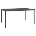 thumbnail image 5 of vidaXL Patio Dining Set Outdoor Table and Chair Black Steel and Textilene, 5 of 7