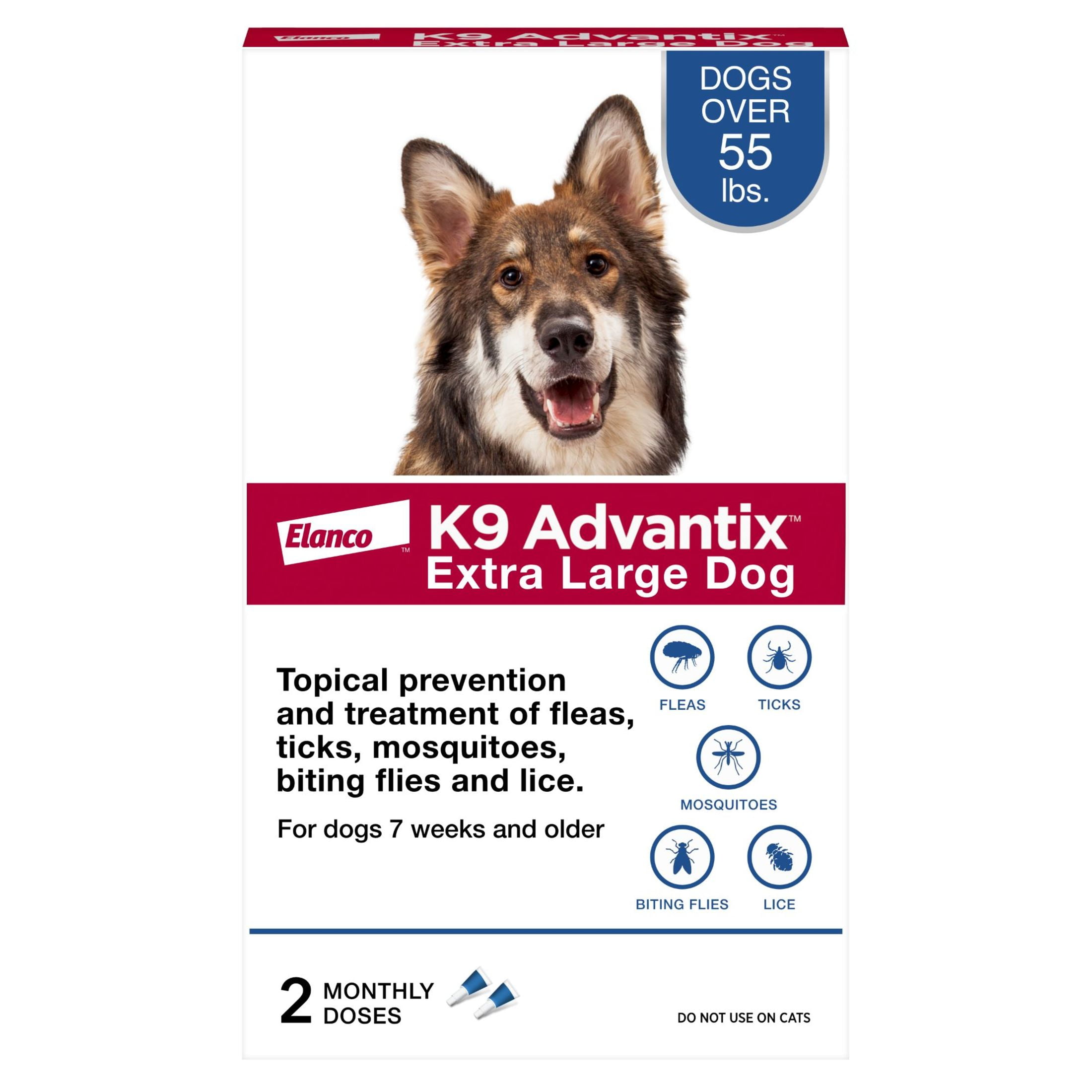 K9 Advantix II Flea Tick Mosquito Prevention for Large Dogs 21-55