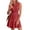 02 Red, variant on YueHuiYing Women's Summer Short Sleeve V-Neck Fit and Flare Semi-Formal Work and Wedding Guest Dresses