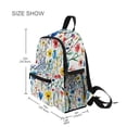 thumbnail image 3 of FORMRS School Backpack with Front Zippered Pocket 12" Student Travel Daypack, Blue Wildflower Pattern, 3 of 6