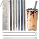 thumbnail image 1 of 6pcs Bubble Tea Straws Stainless Steel Drinking Straws Metal Straw Colorful - 12 Wide Straws For Boba Beads, 1 of 4