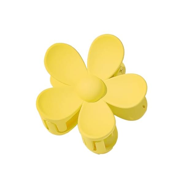 wonima44 Yellow Flower Shaped Plastic Jaw Clips Anti-scratch Smell-less Hold Tightly Light,Clips and Barrettes