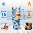 thumbnail image 4 of 40 oz Tumbler Starfish with Handle Vacuum Insulated Travel Cup SpillProof Travel Cups Car Cup Holder Friendly for Hot and Cold Drinks, 4 of 7