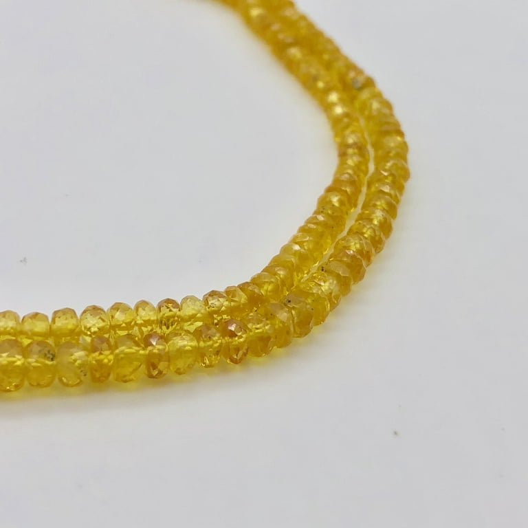 2 Genuine Unheated Canary Yellow Sapphire Faceted India