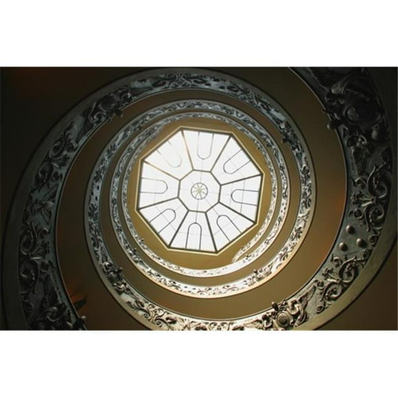 Winding Staircase Vatican Museums Vatican City Rome Italy Poster Print by Carson Ganci, 34 x 22 - Large