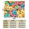 thumbnail image 3 of Wijzvio Fruit Hoops Cereal Throw Blanket Soft Fuzzy Fleece Blanket For Couch Bed Living Room Decoration 40"X30", 3 of 9