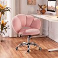 thumbnail image 2 of Silla de escritorio Yaheetech Boucle tapizada en forma de nube rosa, 2 of 9