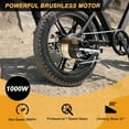 thumbnail image 3 of 28MPH 1000W Motor Movcan V30 Adult Electric Bike,20" Fat Tire Ebike,48V15.6Ah Removable Battery,Shimano 7-Speed MTB UL2849, 3 of 8