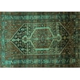 thumbnail image 1 of Ahgly Company Indoor Rectangle Persian Turquoise Blue Traditional Area Rugs, 7' x 10', 1 of 4