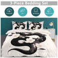 thumbnail image 5 of 3 Pcs Soft Bedding Set, Includes 1 Duvet Cover with Zipper And 2 Pillow,Shams Flower Entwined Snake Queen(90"×90"), 5 of 8