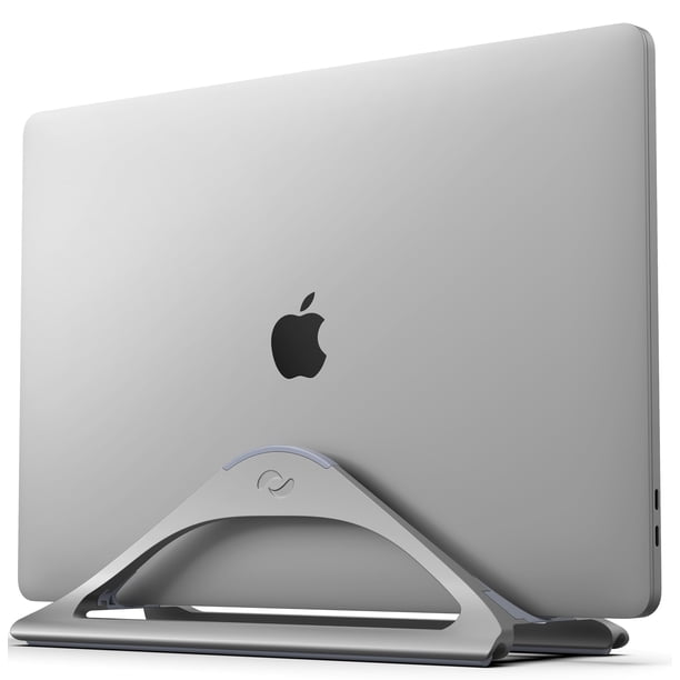 Soporte vertical para computadora portátil HumanCentric para escritorios (gris espacial) | Soporte ajustable para acoplar Apple MacBook MacBook Pro y otras computadoras portátiles para organizar el tr