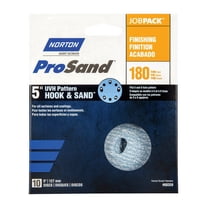 Norton 07660768359 ProSand Universal Vacuum Sanding Disc, Grit 180, 5", 10 Piece