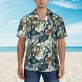 thumbnail image 4 of Goofa Hawaiian Style Hawaiian Shirt for Men, Unisex Summer Beach Casual Short Sleeve Button Down Shirts,Aloha Tropical Floral print shirt-Small, 4 of 9