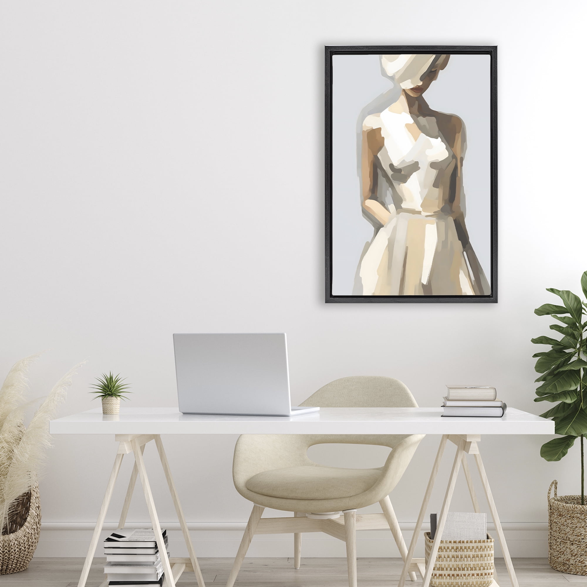 Stupell Industries Sophistication of the Muse Black Framed Floater Canvas Wall Art, design by Creative Studio