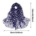 thumbnail image 4 of UJNDER Shawl Wraps for Women Elegant Sophisticated Scarf with Polka Pattern Lightweight Breathable Soft Shawl Scarf for Women Navy_001,One Size, 4 of 7