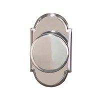 Bravura Hardware 936 Nashville Knob Dummy Lockset with Modern Arched Trim for Closet/Pantry, Chrome