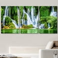 thumbnail image 2 of wall26 Canvas Print Wall Art Set Tropical Island Jungle Waterfall Lake Nature Wilderness Photography Realism Decorative Landscape Colorful for Living Room, Bedroom, Office - 16"x24" x 3, 2 of 5