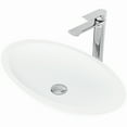 thumbnail image 3 of VIGO Matte Stone Wisteria Composite Oval Vessel Bathroom Sink in White with Norfolk Faucet and Pop-Up Drain in Chrome, 3 of 8
