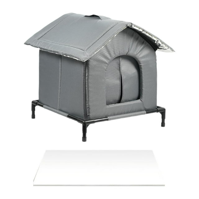 Almencla Outdoor Cat House Protection Portable Cat Tent for Winter Community Backyard S S