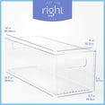 thumbnail image 3 of primebox Plastic Food Storage 4 Pack Clear Container Bin with Handles for Organizing Kitchen, Pantry, Refrigerator, Freezer, Pantry, Cabinet, Closet, Bathroom. 14”x6”x5”, 3 of 7