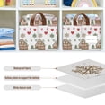 thumbnail image 4 of Yayeee Foldable Storage Basket for Shelves with Handles Set of 2 Waterproof Cloth Bins, Brown Nordic Christmas, 4 of 7