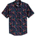 thumbnail image 1 of American Rag - Camisa con botones para hombre, diseño de bastón de caramelo perezoso, azul, extragrande American Rag Botones al frente, 1 of 1