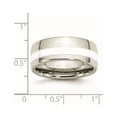 thumbnail image 6 of Stainless Steel Polished White Ceramic Inlay 9mm Band, 6 of 6