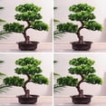 thumbnail image 6 of Artificial Bonsai Pine, Home Office Simulation Pine Potted Plant Decorative, Artificial Flowers Fake Green Potted Plants Ornaments, Creative Simulation Bonsai Potted Home Decor(2), 6 of 6