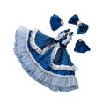 thumbnail image 2 of 1/3 muñeca princesa vestida de ropa de muñeca moda para un regalo de cumpleaños para niños, accesorios de fotos educativos vestidos de vestuario, oscuro, 2 of 8