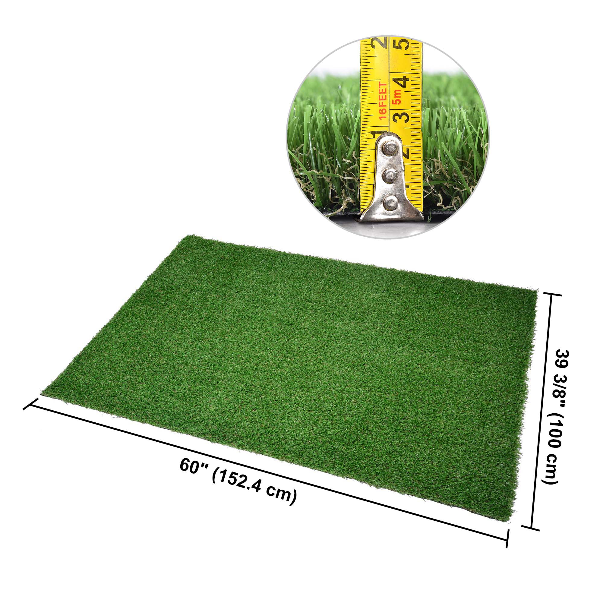 Artificial Turf Grass Carpet Green Standard 4 M Width Velour Soft 