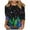 DT-Black, variant on DailyTrove Women's Christmas 3/4 Sleeve Top, Gradient Light - Up Christmas Tree Print, Magical Fit, Soft Material, Christmas Events & Daily Casual