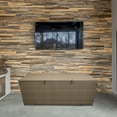 thumbnail image 2 of Tan Wicker Patio Deck Box with 113 Gallon Storage and Metal Frame, 2 of 8
