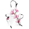 thumbnail image 1 of Nature Apron Blossom Branch of Pink Flowers and Butterflies Fresh Spring Season Image, Unisex Kitchen Bib Apron with Adjustable Neck for Cooking Baking Gardening, Pink Maroon Burgundy, by Ambesonne, 1 of 4